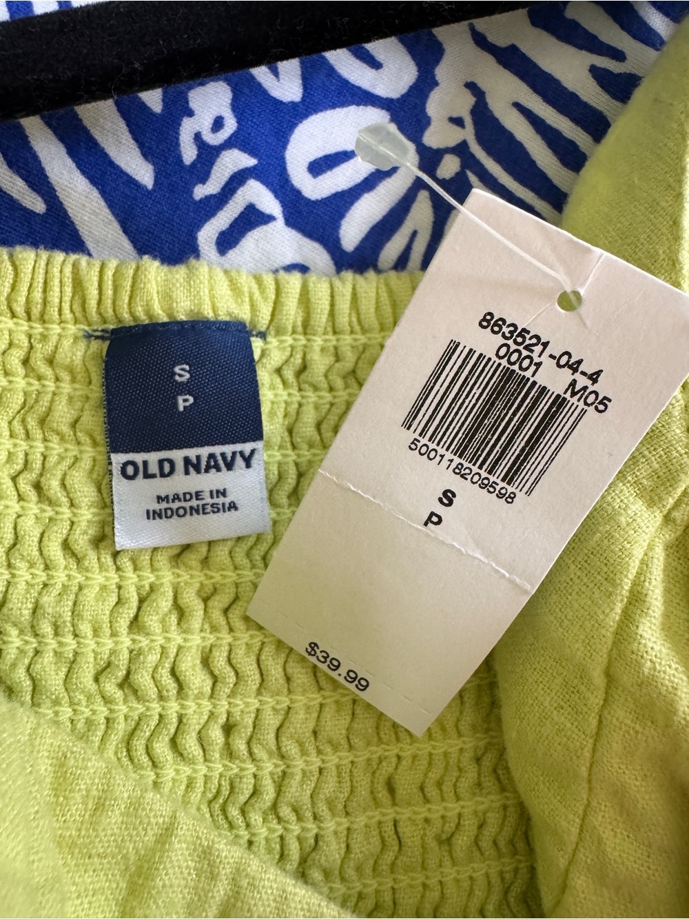 Old Navy Linen Blend Mini Dress S Lime Coastal Resort Sundress NWT - Picture 7 of 10